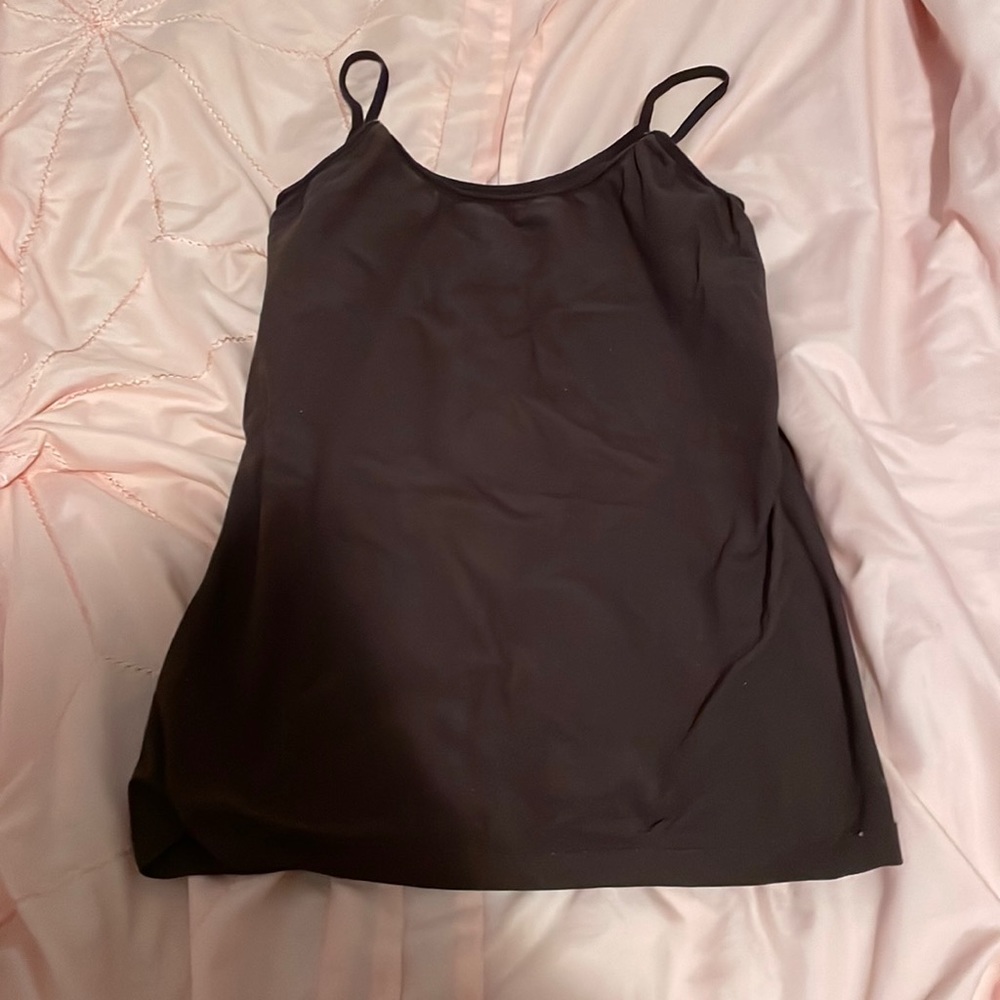 dark brown tank top